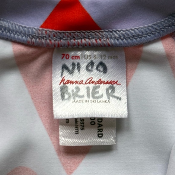 Hanna Andersson Baby Rashguard Suit - Hearts On Hearts On Sweet Lavender - 6-12M - Picture 10 of 13